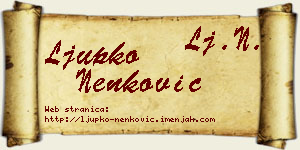 Ljupko Nenković vizit kartica